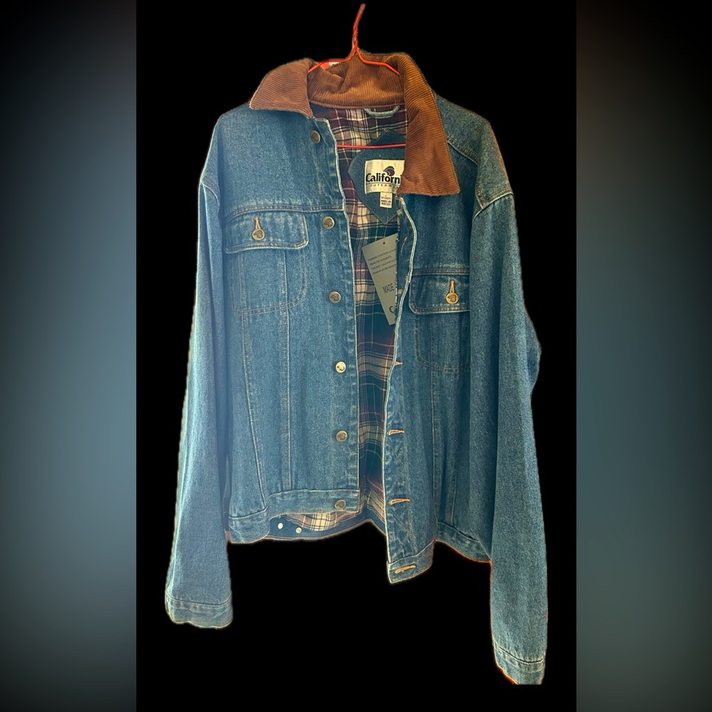 vintage jean jacket with corduroy